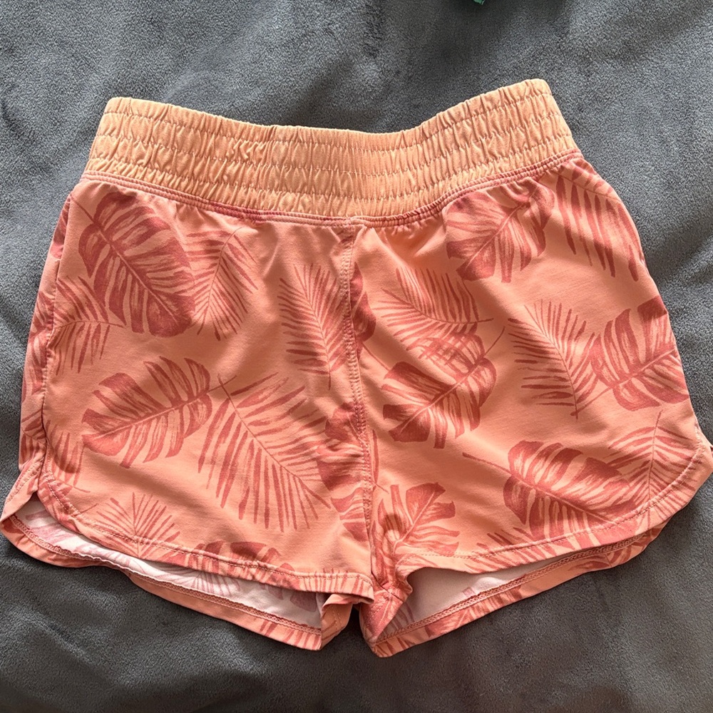 Tag Coral Leaf Print Kids Shorts